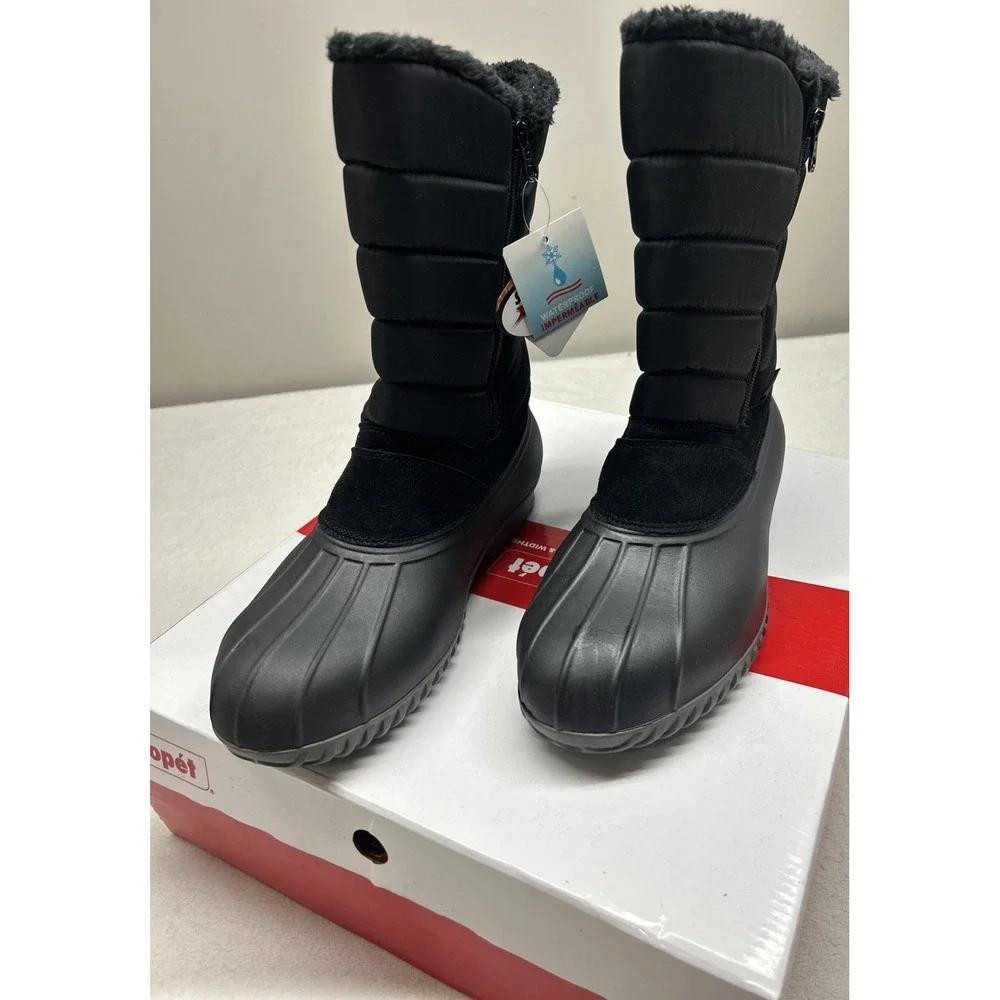 Propet Ill is Women's Faux Fur Lined Duck Boot, Size 11B, NIB, Black‎